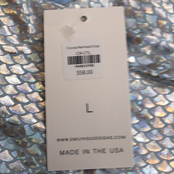Emily Hsu Designs Mermaid Crop in Crystal - Picture 4 of 4